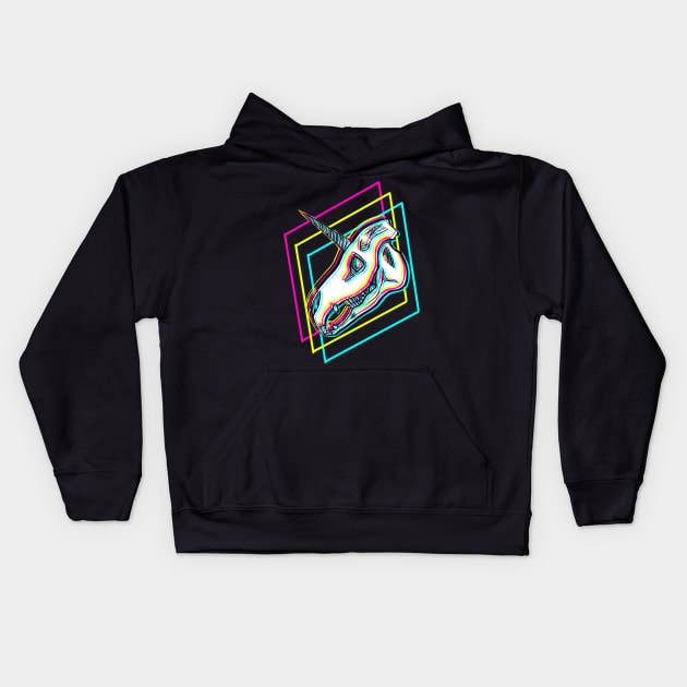 CMYK Unicorn Kids Hoodie by marimoparty